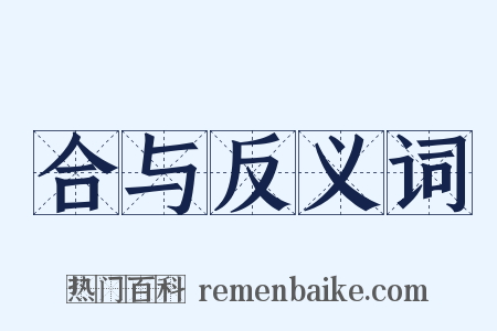 合与反义词是什么意思的图片